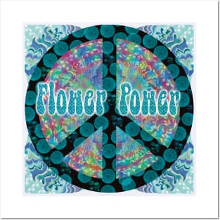 Flower Power Peace Symbol Posters and Art